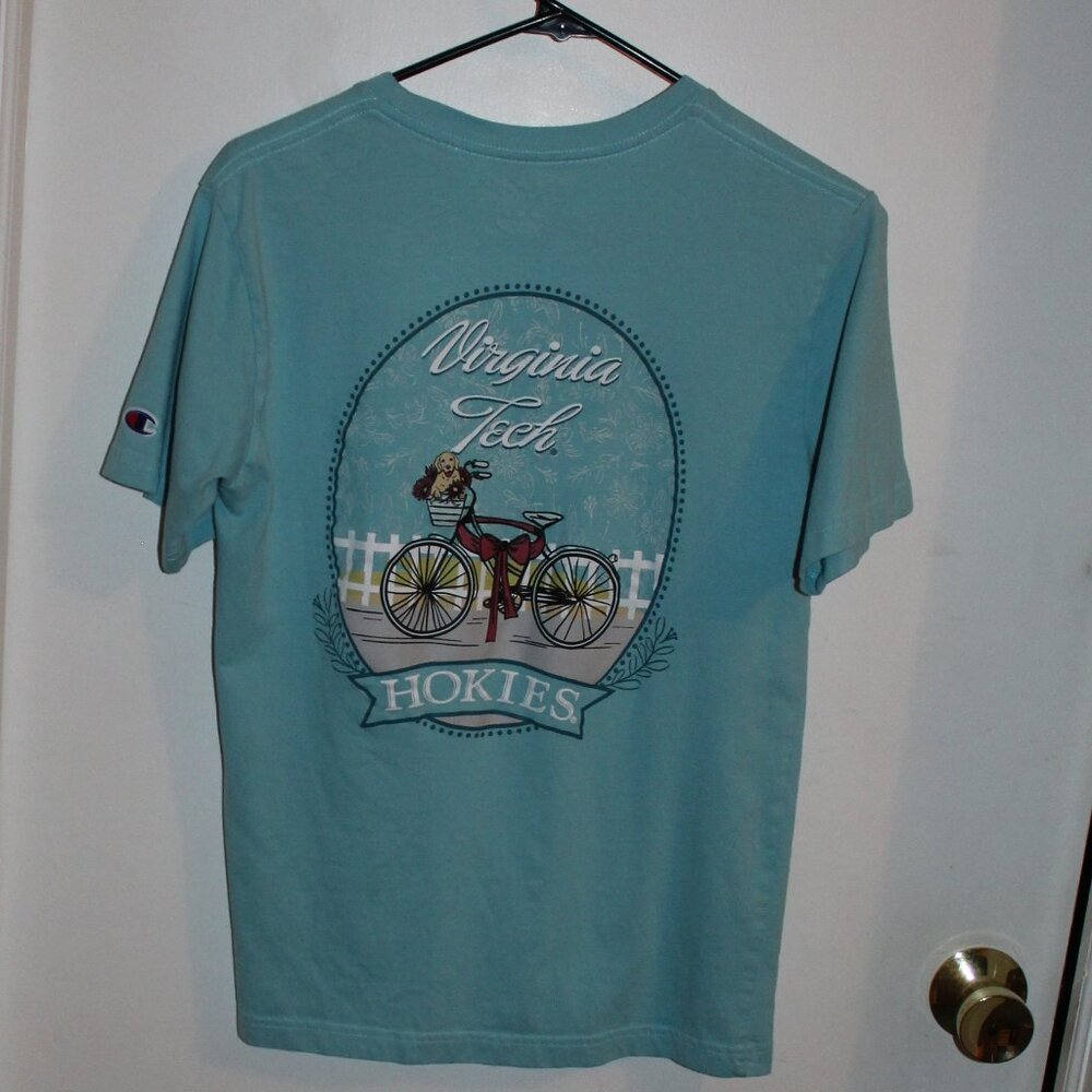 Champion VT Hokies Light Blue Pocket T-Shirt